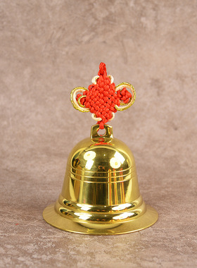 全黄铜加厚大号铜铃铛上课铃室外玄关悬挂铜铃铛铜钟摆件