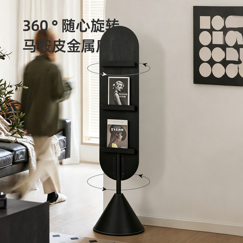 如羽 原创设计书影双面架全身镜可旋转落地镜试衣镜卧室现代极简 - 图3