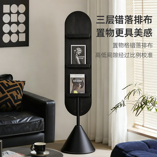 如羽 原创设计书影双面架全身镜可旋转落地镜试衣镜卧室现代极简 - 图1