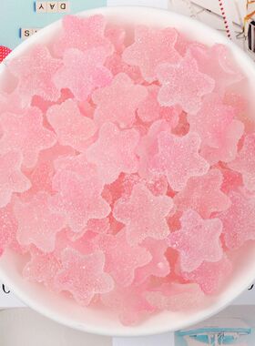 仿真软糖五角星diy配件奶油胶配件手工diy小饰品耳钉材料树脂配件