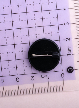 2.0/2.5黑白色ABS塑料托盘别针不怕生锈工号牌胸花针DIY手工配件