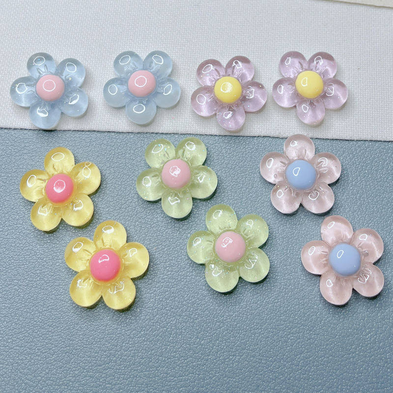 冰透马卡龙色树脂花朵diy饰品配件发夹发饰奶油胶手机壳装饰材料,淘宝优惠券,粉丝福利购,淘宝优惠卷