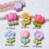 Glossy resin diy accessories sunflower tulip