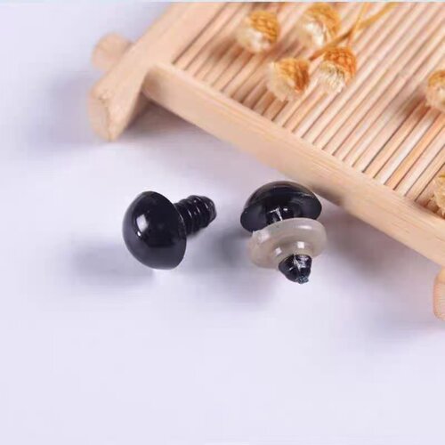 高亮动物眼睛卡通泰迪熊毛绒玩具眼睛配件 螺丝眼黑眼玩偶艺眼 - 图3