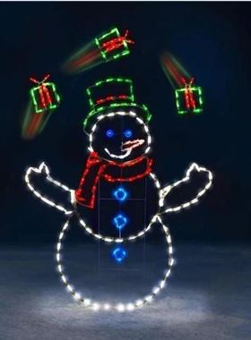 跨境圣诞雪人圣诞树企鹅铁艺摆件装饰花园装饰工厂直供家居