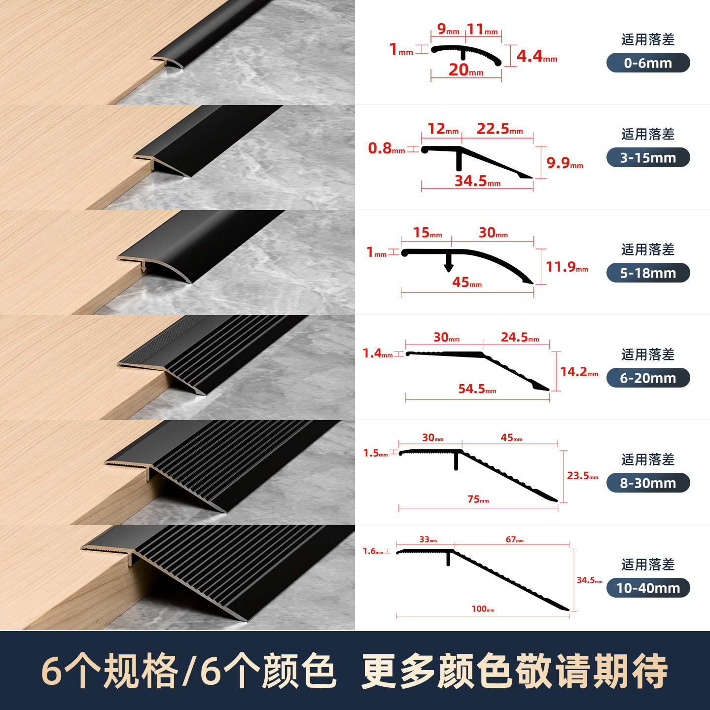 钛铝合金万能扣高低扣门槛条门口压条木地板瓷砖封边条防滑收边条,淘宝优惠券,粉丝福利购,淘宝优惠卷