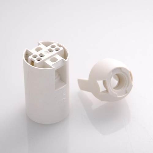 现货E14塑料卡式光身灯头灯座欧规螺口CE认证台灯配件灯头 - 图2