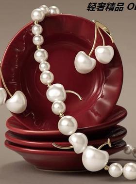 奶油车厘子手链925银轻奢