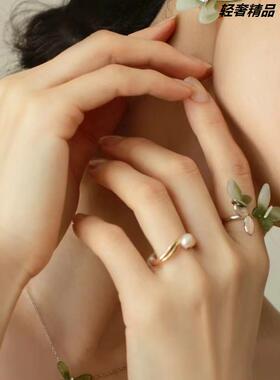 新中式高级感橄榄叶国风尾戒轻奢