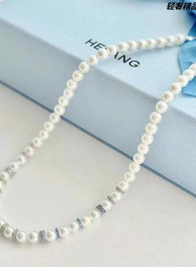 蔷薇花园手链短款气质珍珠锁骨链