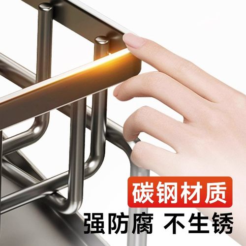 海绵沥水架厨房台面免打孔洗碗水槽池抹布收纳盒水龙头龙头置物架 - 图3