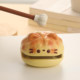 Cute Bread Wooden Fish Knock Unzip Desktop Ornaments