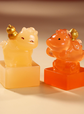 2026马年吉祥物印章摆件马上有钱