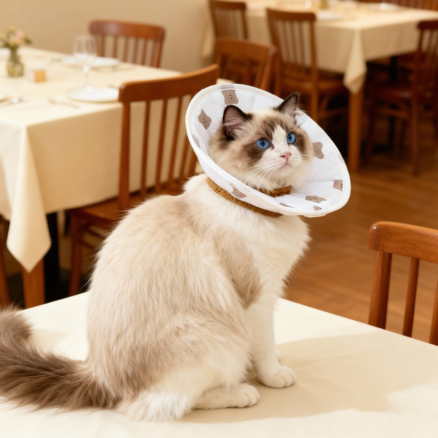 猫咪伊丽莎白圈卡通绝育防舔专用猫头套可调节小型犬狗狗防水脖圈,淘宝优惠券,粉丝福利购,淘宝优惠卷