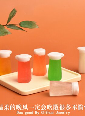 微缩食玩迷你果汁饮料壶仿真水杯娃屋场景摆件树脂小配件过家家