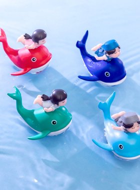 微景观鲸鱼男女孩情侣公仔玩偶鱼缸水族装饰品配件汽车桌面小摆件