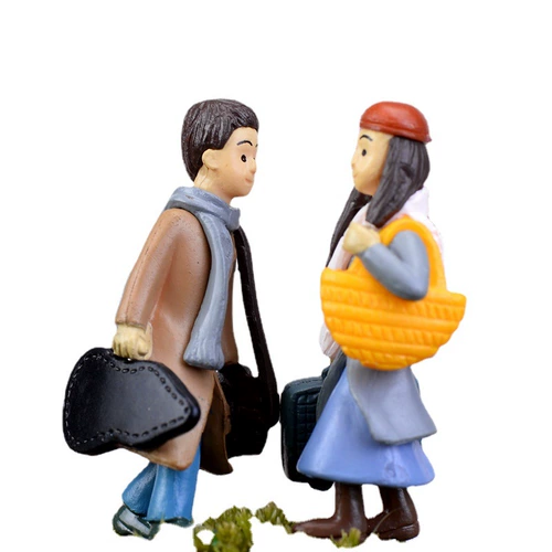 Маленькая багажная кукла для влюбленных подходит для мужчин и женщин, декор, цветочный горшок, микро пейзаж, «сделай сам»