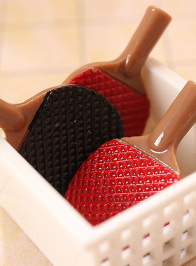 微缩迷你兵乓球拍运动器材小摆件