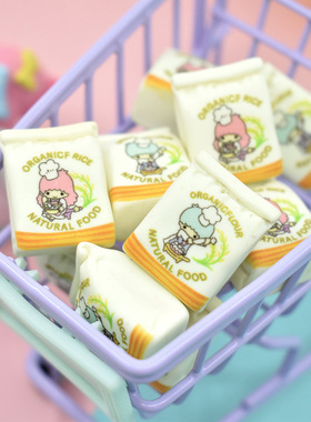 zakka微缩食玩迷你仿真面粉袋小摆件娃娃屋装饰品微景观桌面饰品