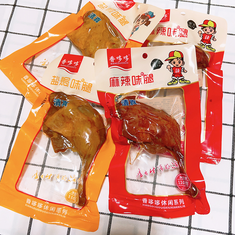 买2送2大鸭腿100g装五香鸡腿麻辣腿盐焗腿熟食即食真空肉类休闲零 - 图2