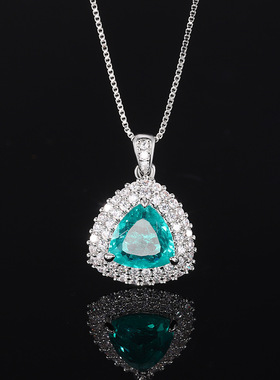 新款高档珠宝豪华镶嵌镀18K金复古红刚玉肥三角套装10*10饰品