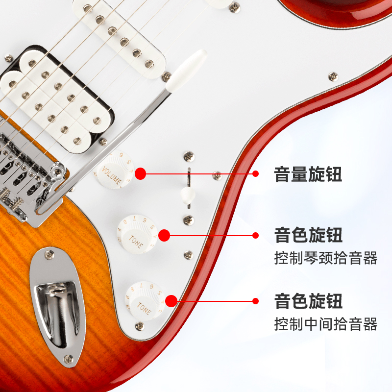 芬达Squier Affinity初学者入门进阶CV50 60 70S电吉他套装-图1