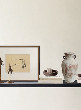 侘寂风轻奢搭配创意摆件玄关软装