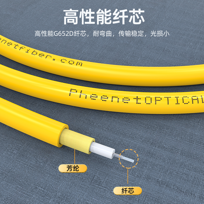 pheenet菲尼特SC/FC/ST/LC单模单芯双芯光纤跳线尾纤线径2.0 3.0电信级1/2/3/5/10/20米支持定制 - 图3