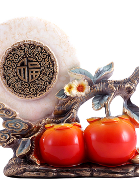 新中式创意家居柿柿如意装饰摆件