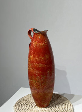 新中式简约釉面陶瓷花瓶摆件酒店民宿样板间置物架陶罐摆设