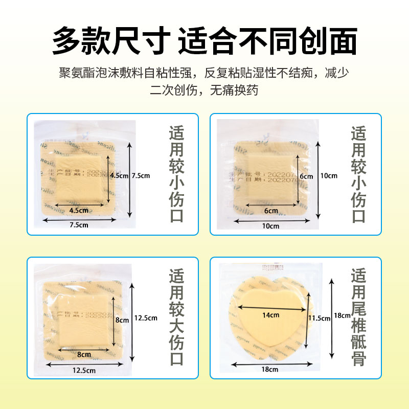 臣康睿聚氨酯泡沫敷料褥疮贴减压贴老人屁股防压疮伤口医用敷贴 - 图1