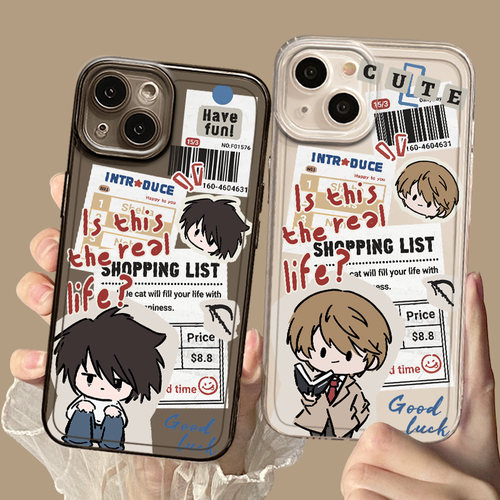 DeathNote适用iqoo15手机壳iqooneo11夜月神L/13死亡笔记12pro动漫11s透明10/9/z9turbo/vivo爱酷8/iq7/z/5/6 - 图3