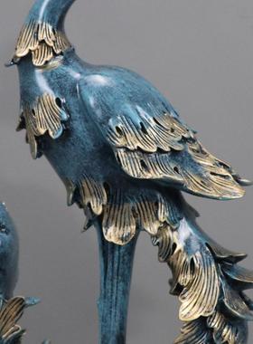 摆件电视家居客厅创意装饰柜凤凰品酒柜欧式玄关饰品艺术礼品工艺