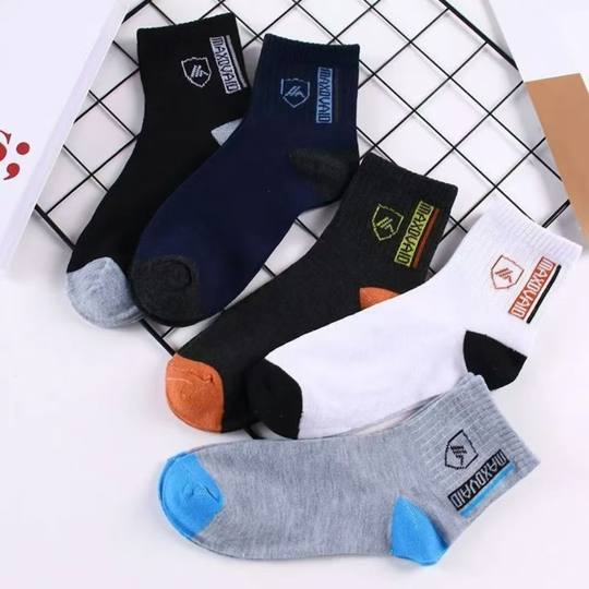 5 pairs of sports socks 7A anti-odorant Xinjiang cotton