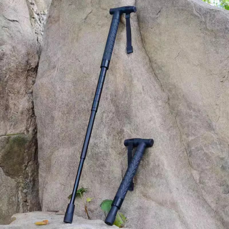 狐狸FOX登山杖防身合法武器多功能伸缩拐杖折叠老人手杖户外爬山 - 图0