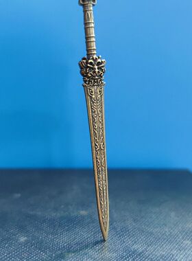 黄铜金属超级迷你封神汉剑纣王帝乙剑模型武器钥匙扣挂件挂饰玩具