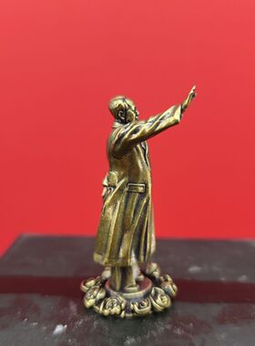 黄铜东方红太阳教员毛主席桌面摆件伟人金属雕像毛泽东办公室家居