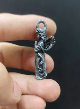 男女情侣黄铜复古天使吊坠挂饰