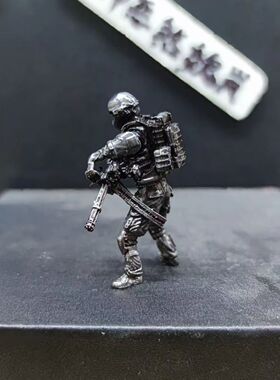 黄铜复古兵人微缩战士模型摆件