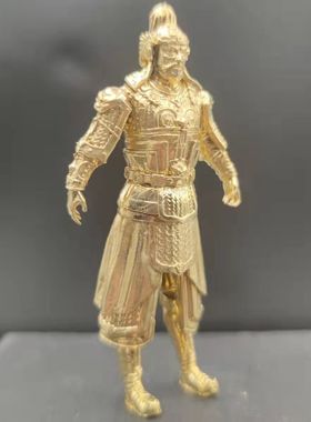 黄铜复古中式古代将军铠甲模型