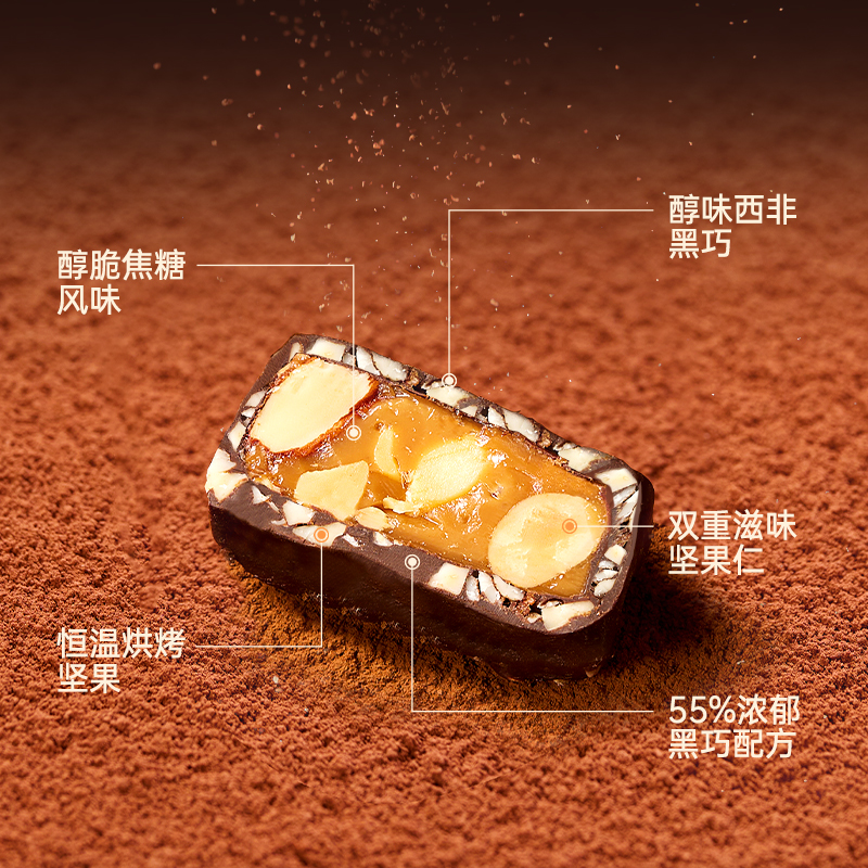 【新品上市】巧兮兮金条巧克力礼盒核桃太妃糖果小零食情人节礼物