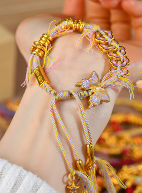 批发古法沙金紫色梦幻蝴蝶花朵