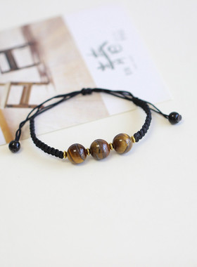 淘宝民族风编织蓝砂石8mm手链编