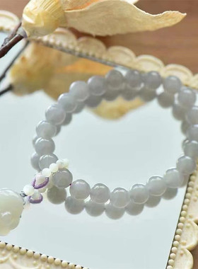 烟紫玉8MM猫猫爪手链猫爪滴溜女