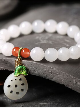 天然和田玉原创DIY手链10mm搭配