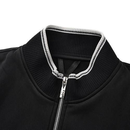 RARE威雅男装 秋冬新款男士立领黑色夹克底磨毛加厚保暖休闲外套 - 图2