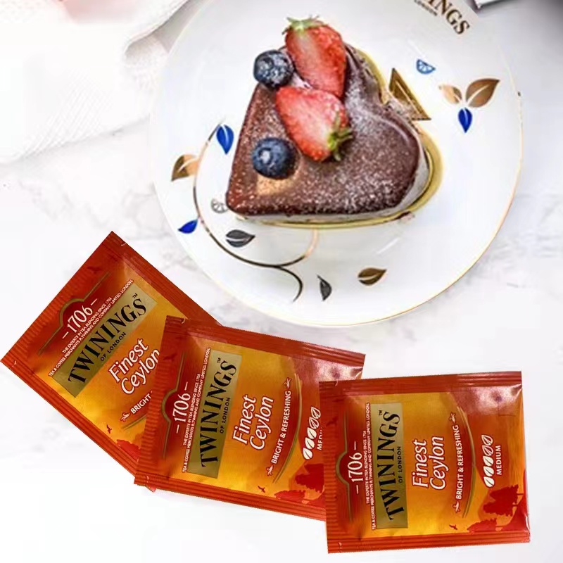 Twinings川宁精品锡兰红茶100包盒装袋泡茶包餐饮装烘培茶饮-图0