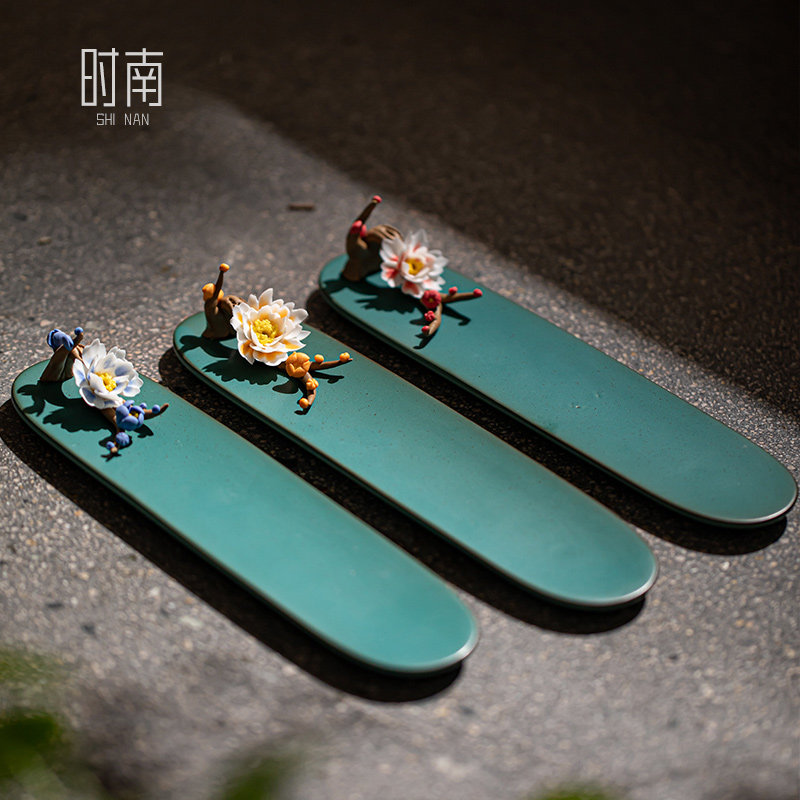 陶瓷梅花线香插手工陶瓷捏花香座家用檀香线香炉香托香器茶道摆件,淘宝优惠券,粉丝福利购,淘宝优惠卷