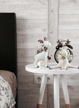 ins创意树脂鹿小摆件儿童房间桌面可爱装饰品蛋糕店隔板个性摆饰