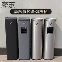 Stainless steel vertical ash column outdoor ash bucket outdoor smoking area Smoke Extinguishing area Smoke Floor Ashtrays Trash Cans
